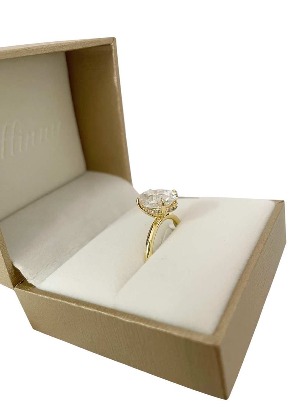 Effinny 3.5ct Oval Moissanite Engagement Ring GRA Certified Size 6 - Picture 5 of 8
